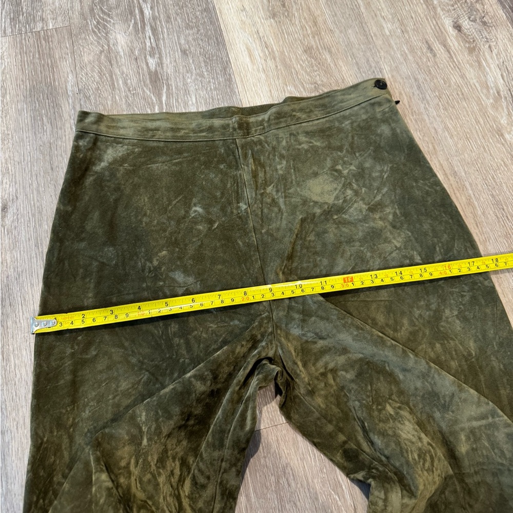 On Nest Pas Des ANGES Olive Green Fringe Pants - Picture 16 of 16